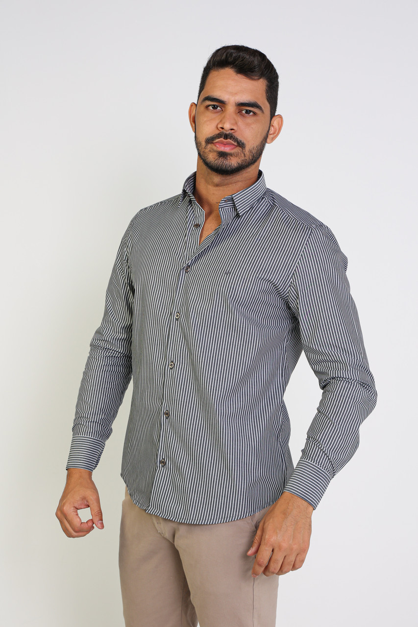 CAMISA MASCHIO MANGA LONGA SLIM FIT FIX 002-E